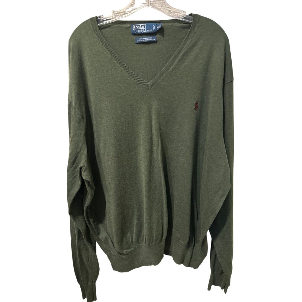 ⭐️ Mrns Polo Ralph Lauren V-Neck Sweater. Size XXL  Preppy  Office. Career Basic